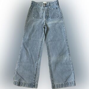 Rollas High Rise Wide Leg Jeans Size 27 Light Wash Palazzo Denim